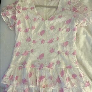 TCEC Pink and White Floral Dress